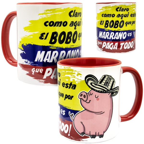 Claro Como Aqui Esta El Bobo, Colombia Coffee/Tea Mug - gio-gifts
