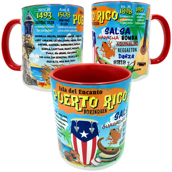 Puerto Rico, Isla del Encanto, Borinquen Souvenir Gift Mug - gio-gifts