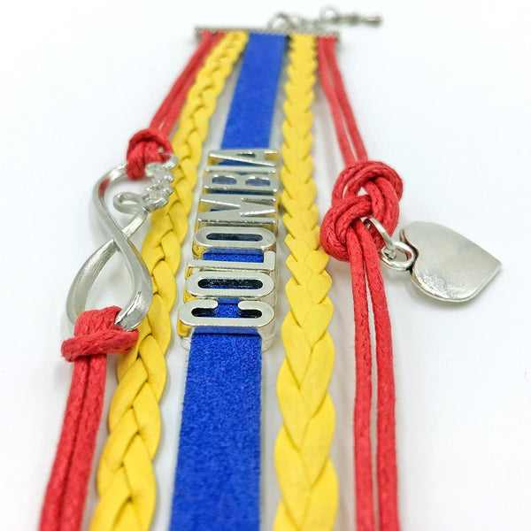 Colombia Bracelet, Braided Leather - gio-gifts