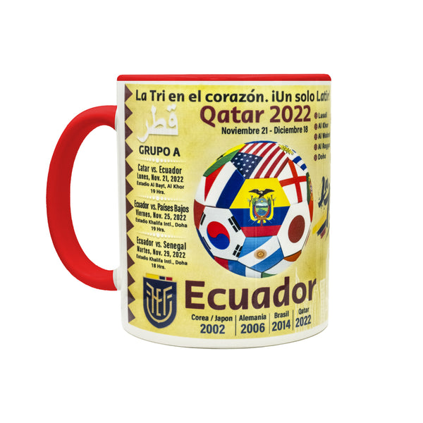 Ecuador Qatar 2022 Mug, left side
