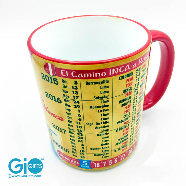 PERU, The Road To The World Cup, Russia 2018 Souvenir Coffee Mug - gio-gifts