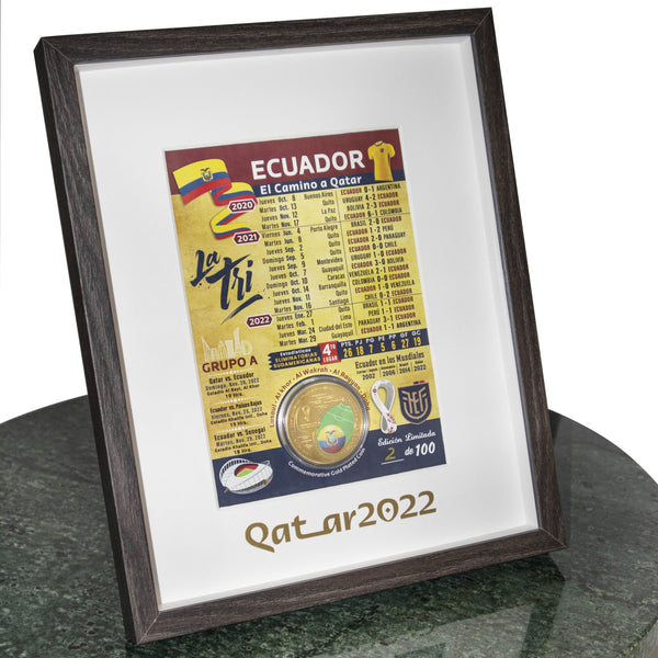 Ecuador Framed Soccer Coin Collage